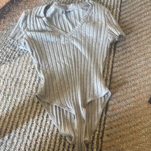 Gray Ribbed Women's Jumpsuit